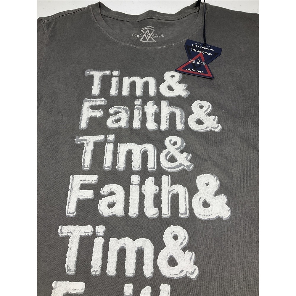 Tim Mcgraw Faith Hill Shirt World Tour Soul 2 Soul Lucky Brand Tee Women M NWT - Picture 5 of 6